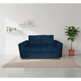 Sofá Amsterdam Azul Petróleo 150x72cm de Tela Amigable con Mascotas de Dos Puestos con Apoya Brazos - SOFAS Y POLTRONAS | Bylmo