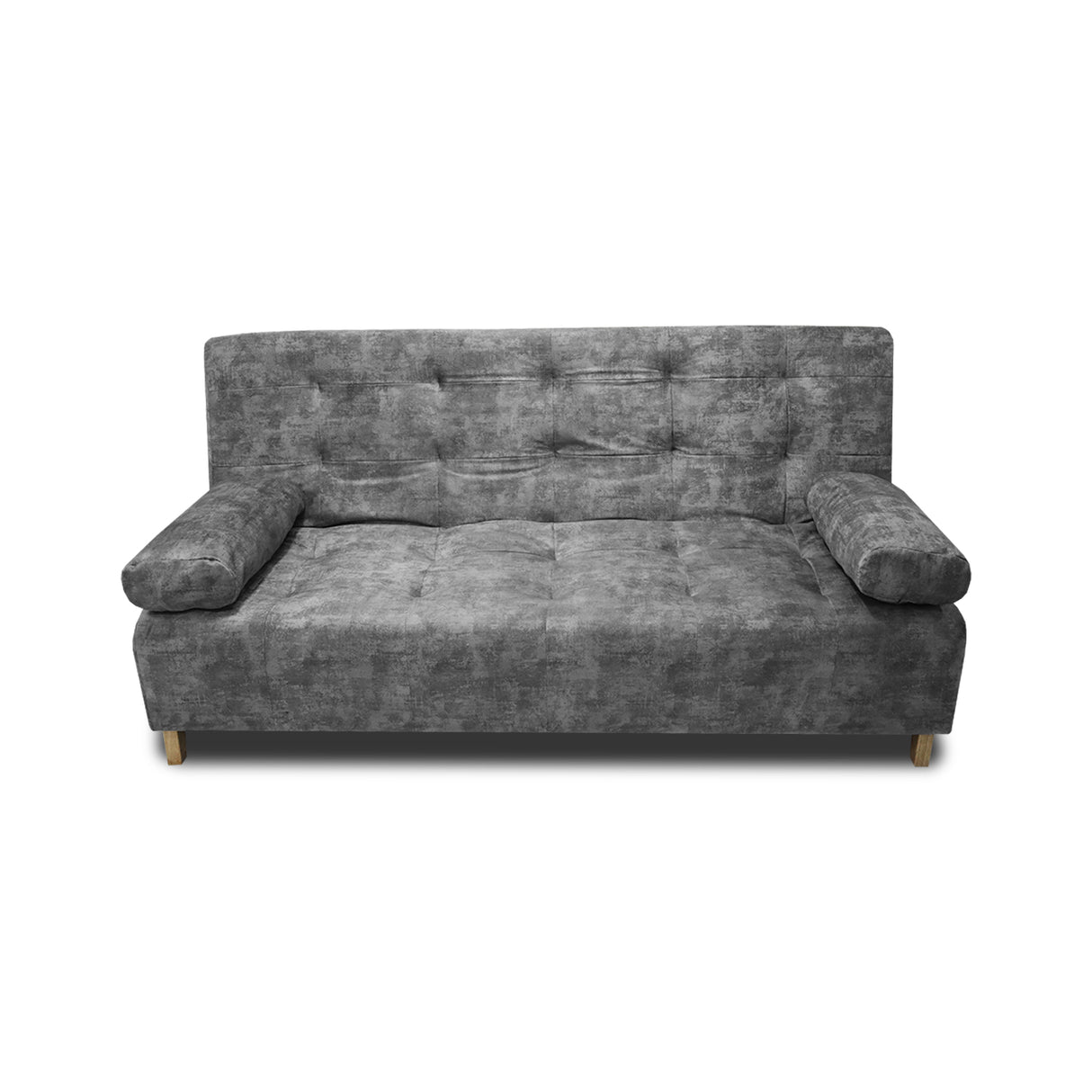 Sofá Cama Seiler Gris 180x94cm Reclinable de Tela Amigable con Mascotas de Tres Puestos con Apoya Brazos - SOFAS Y POLTRONAS | Bylmo