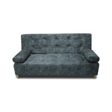 Sofá Cama Seiler Acero 180x94cm Reclinable de Tela Amigable con Mascotas de Tres Puestos con Apoya Brazos - SOFAS Y POLTRONAS | Bylmo