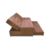 Sofá Cama Tarima Haller Camel 190x95cm Reclinable de Tela Amigable con Mascotas de Tres Puestos con Apoya Brazos - SOFAS Y POLTRONAS | Bylmo
