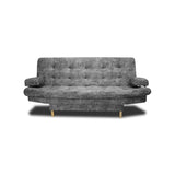 Sofá Cama Blum Gris 185x90cm Reclinable de Tela Amigable con Mascotas de Tres Puestos con Apoya Brazos - SOFAS Y POLTRONAS | Bylmo