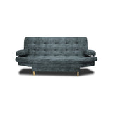 Sofá Cama Blum Acero 185x90cm Reclinable de Tela Amigable con Mascotas de Tres Puestos con Apoya Brazos - SOFAS Y POLTRONAS | Bylmo