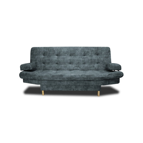 Sofá Cama Blum Acero 185x90cm Reclinable de Tela Amigable con Mascotas de Tres Puestos con Apoya Brazos - SOFAS Y POLTRONAS | Bylmo