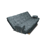 Sofá Cama Blum Acero 185x90cm Reclinable de Tela Amigable con Mascotas de Tres Puestos con Apoya Brazos - SOFAS Y POLTRONAS | Bylmo