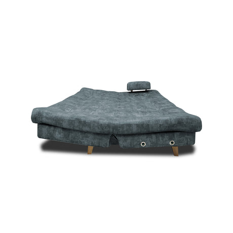 Sofá Cama Blum Acero 185x90cm Reclinable de Tela Amigable con Mascotas de Tres Puestos con Apoya Brazos - SOFAS Y POLTRONAS | Bylmo