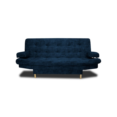 Sofá Cama Blum Azul Petróleo 185x90cm Reclinable de Tela Amigable con Mascotas de Tres Puestos con Apoya Brazos - SOFAS Y POLTRONAS | Bylmo
