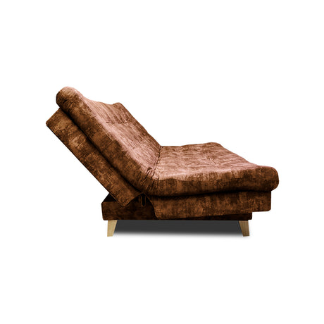 Sofá Cama Kuster Camel 185x90cm Reclinable de Tela Amigable con Mascotas de Tres Puestos sin Apoya Brazos - SOFAS Y POLTRONAS | Bylmo