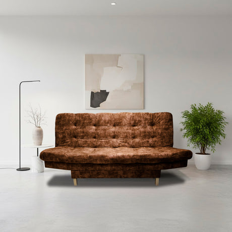 Sofá Cama Kuster Camel 185x90cm Reclinable de Tela Amigable con Mascotas de Tres Puestos sin Apoya Brazos - SOFAS Y POLTRONAS | Bylmo