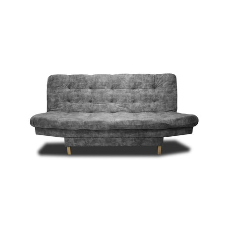 Sofá Cama Kuster Gris 185x90cm Reclinable de Tela Amigable con Mascotas de Tres Puestos sin Apoya Brazos - SOFAS Y POLTRONAS | Bylmo