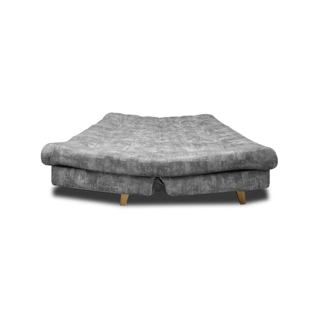 Sofá Cama Kuster Gris 185x90cm Reclinable de Tela Amigable con Mascotas de Tres Puestos sin Apoya Brazos - SOFAS Y POLTRONAS | Bylmo