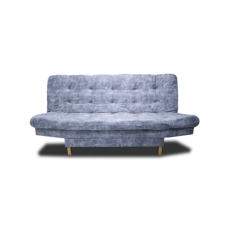 Sofá Cama Kuster Blanco Natural 185x90cm Reclinable de Tela Amigable con Mascotas de Tres Puestos sin Apoya Brazos - SOFAS Y POLTRONAS | Bylmo