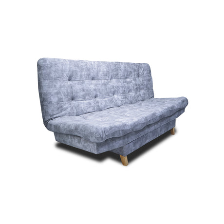 Sofá Cama Kuster Blanco Natural 185x90cm Reclinable de Tela Amigable con Mascotas de Tres Puestos sin Apoya Brazos - SOFAS Y POLTRONAS | Bylmo