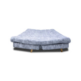 Sofá Cama Kuster Blanco Natural 185x90cm Reclinable de Tela Amigable con Mascotas de Tres Puestos sin Apoya Brazos - SOFAS Y POLTRONAS | Bylmo