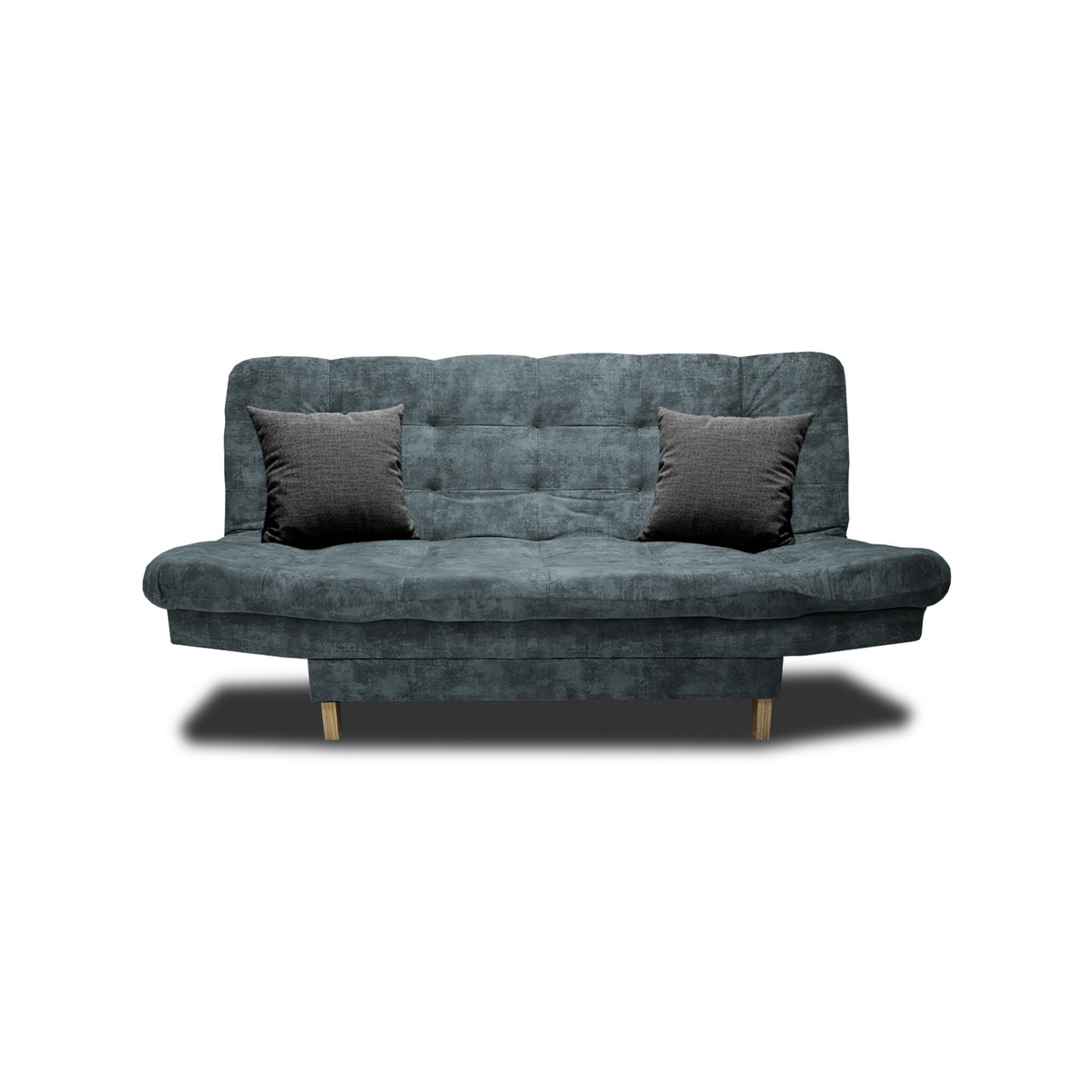 Sofá Cama Kuster Acero 185x90cm Reclinable de Tela Amigable con Mascotas de Tres Puestos sin Apoya Brazos - SOFAS Y POLTRONAS | Bylmo