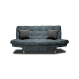 Sofá Cama Kuster Acero 185x90cm Reclinable de Tela Amigable con Mascotas de Tres Puestos sin Apoya Brazos - SOFAS Y POLTRONAS | Bylmo