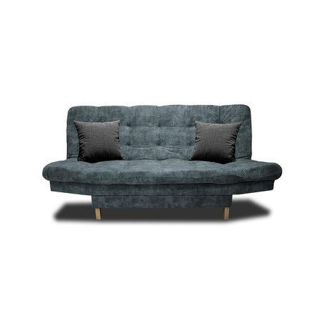 Sofá Cama Kuster Acero 185x90cm Reclinable de Tela Amigable con Mascotas de Tres Puestos sin Apoya Brazos - SOFAS Y POLTRONAS | Bylmo