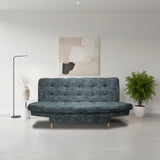 Sofá Cama Kuster Acero 185x90cm Reclinable de Tela Amigable con Mascotas de Tres Puestos sin Apoya Brazos - SOFAS Y POLTRONAS | Bylmo