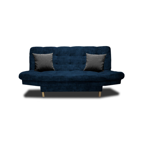 Sofá Cama Kuster Azul Petróleo 185x90cm Reclinable de Tela Amigable con Mascotas de Un Puesto sin Apoya Brazos - SOFAS Y POLTRONAS | Bylmo