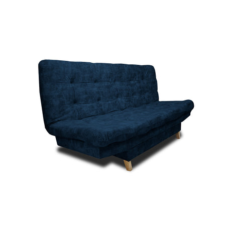 Sofá Cama Kuster Azul Petróleo 185x90cm Reclinable de Tela Amigable con Mascotas de Un Puesto sin Apoya Brazos - SOFAS Y POLTRONAS | Bylmo