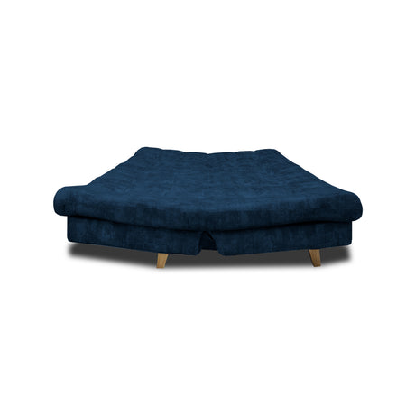 Sofá Cama Kuster Azul Petróleo 185x90cm Reclinable de Tela Amigable con Mascotas de Un Puesto sin Apoya Brazos - SOFAS Y POLTRONAS | Bylmo