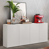 Aparador Veneza Blanco 123x69cm con Cuatro Puertas y Cuatro Compartimientos - BIFES Y ARRIMOS | Bylmo