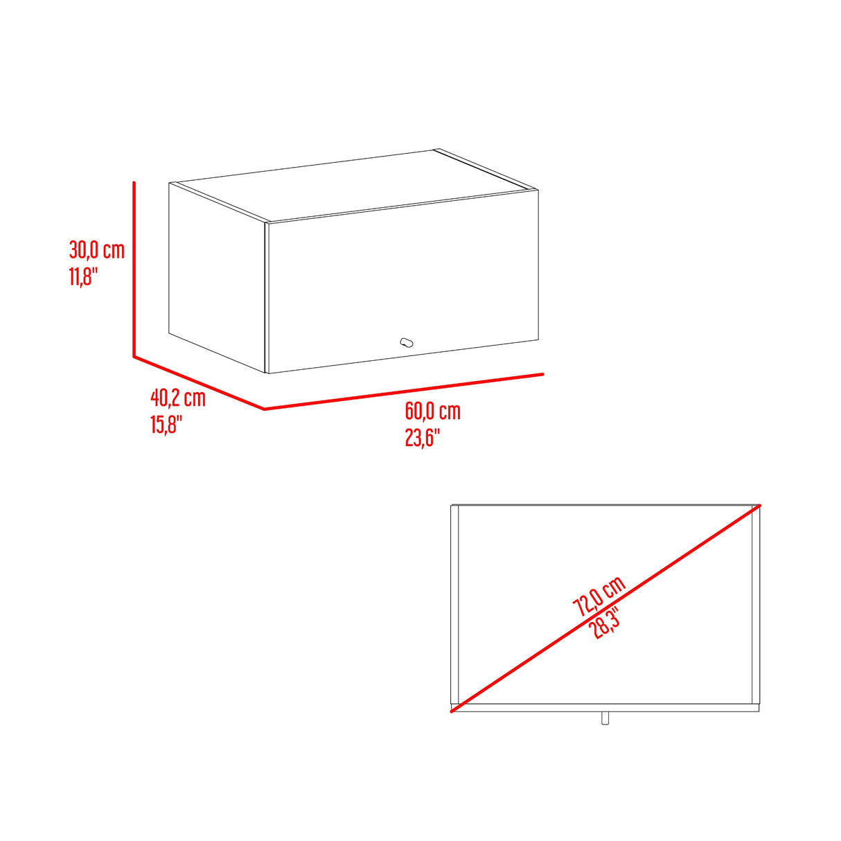 Complemento para Closet Tuhogar Wengue 60x30cm con Una Puerta - CLOSETS | Bylmo