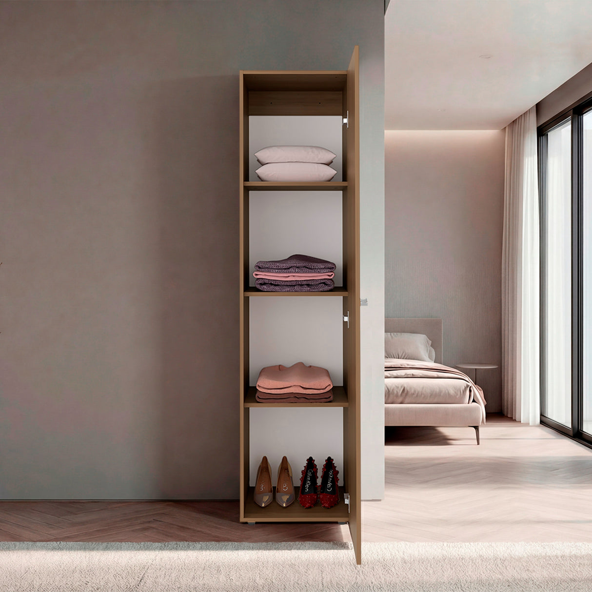 Closet Home dreams Fresno 40x170cm con Una Puerta y con Espejo - CLOSETS | Bylmo
