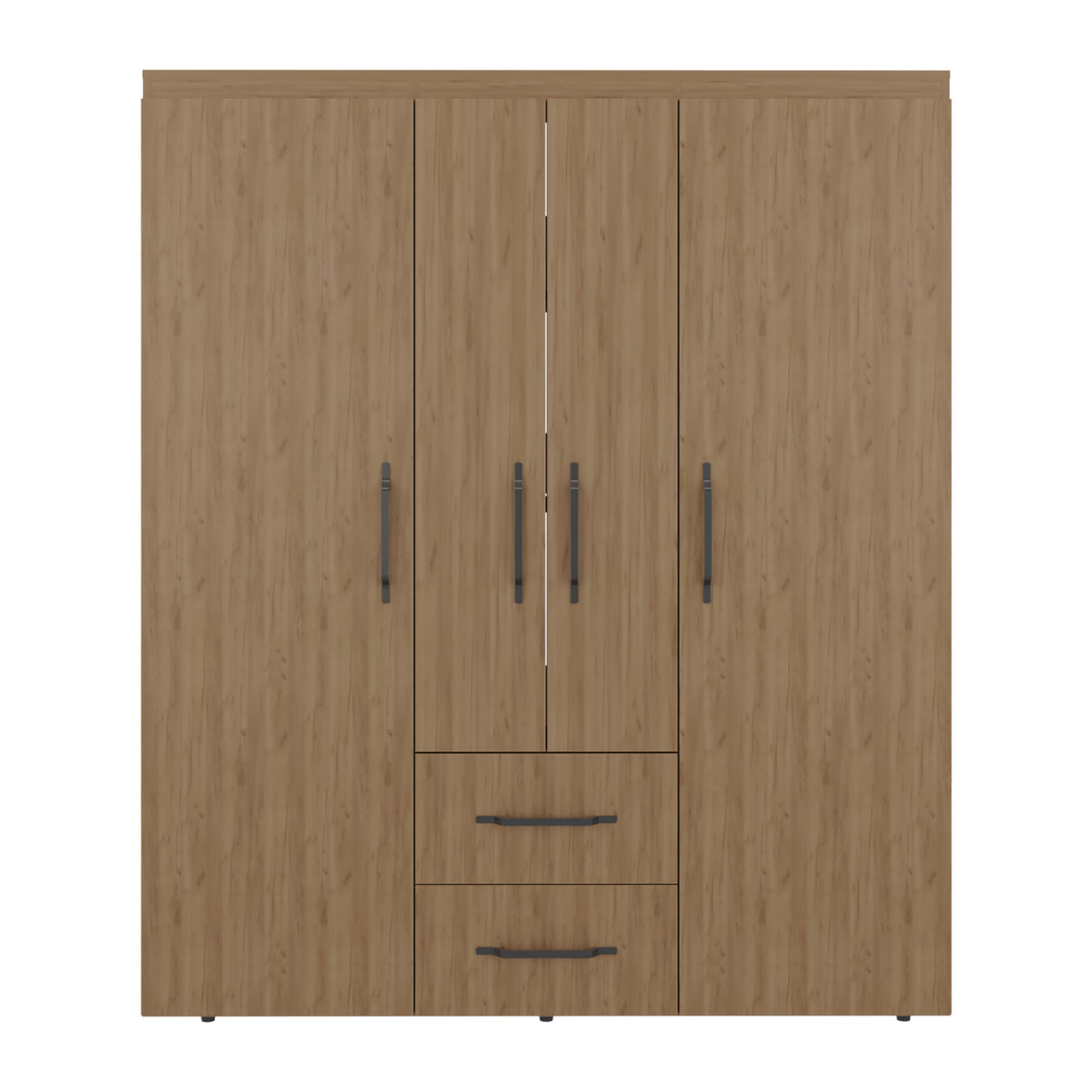 Closet Bariloche Fresno 150.3x177.9cm con Cuatro Puertas y con Dos Cajones - CLOSETS | Bylmo