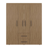 Closet Bariloche Fresno 150.3x177.9cm con Cuatro Puertas y con Dos Cajones - CLOSETS | Bylmo