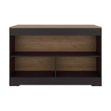 Barra de Cocina Cuenca Wengue y Fresno 138.2x88.5cm con Un Entrepaño y con Tres Compartimientos - BARRAS Y MUEBLES AUXILIARES | Bylmo