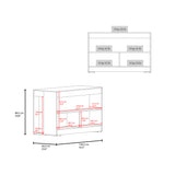 Barra de Cocina Cuenca Wengue y Fresno 138.2x88.5cm con Un Entrepaño y con Tres Compartimientos - BARRAS Y MUEBLES AUXILIARES | Bylmo