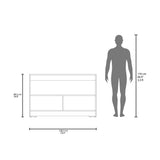 Barra de Cocina Cuenca Wengue y Fresno 138.2x88.5cm con Un Entrepaño y con Tres Compartimientos - BARRAS Y MUEBLES AUXILIARES | Bylmo