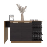 Barra de Cocina Lumina Wengue y Fresno 150x89.2cm con Cuatro Entrepaños - BARRAS Y MUEBLES AUXILIARES | Bylmo