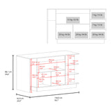 Barra de Cocina Lumina Wengue y Fresno 150x89.2cm con Cuatro Entrepaños - BARRAS Y MUEBLES AUXILIARES | Bylmo