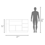 Barra de Cocina Lumina Wengue y Fresno 150x89.2cm con Cuatro Entrepaños - BARRAS Y MUEBLES AUXILIARES | Bylmo