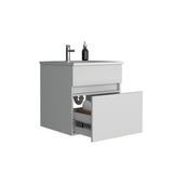 Mueble para Lavamanos Aydin Blanco 50.1x52cm Flotante Individual sin Lavamanos y con Un Cajón - MUEBLES PARA LAVAMANOS | Bylmo