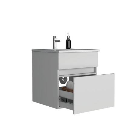 Mueble para Lavamanos Aydin Blanco 50.1x52cm Flotante Individual sin Lavamanos y con Un Cajón - MUEBLES PARA LAVAMANOS | Bylmo
