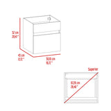 Mueble para Lavamanos Aydin Blanco 50.1x52cm Flotante Individual sin Lavamanos y con Un Cajón - MUEBLES PARA LAVAMANOS | Bylmo