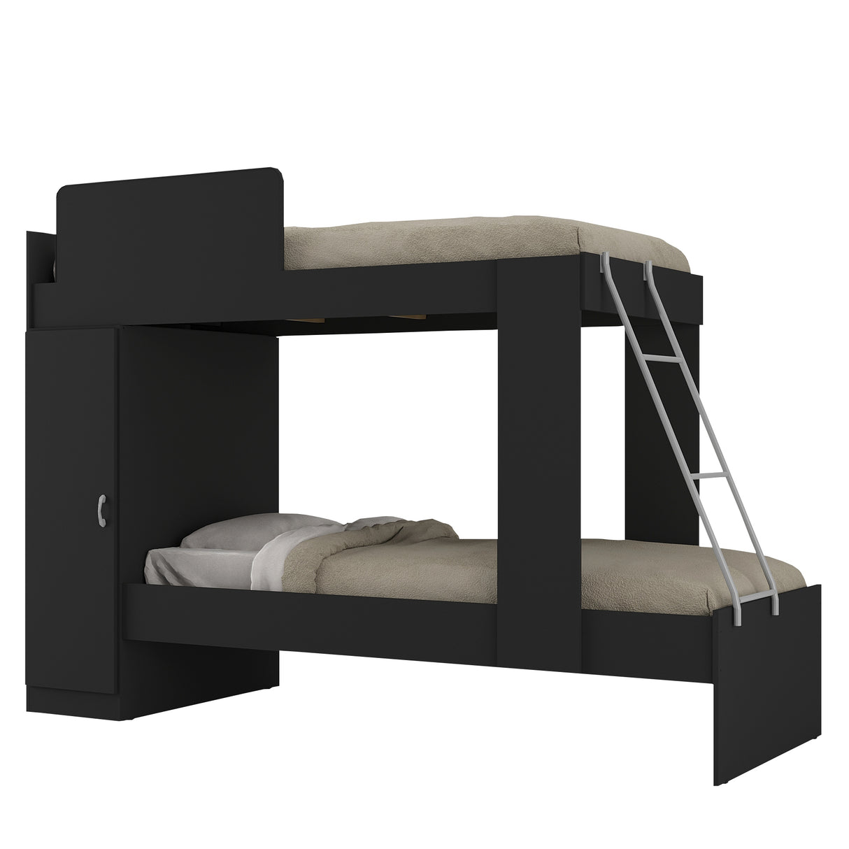 Camarote Tokio Negro 85x165cm con Cabecero sin Colchón y con Almacenamiento - CAMAS | Bylmo