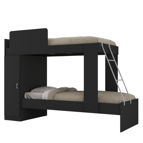 Camarote Tokio Negro 85x165cm con Cabecero sin Colchón y con Almacenamiento - CAMAS | Bylmo