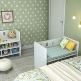Cama Cuna Colecho Blanco 71x68cm con Cabecero con Colchón Infantil y con Almacenamiento - CAMAS | Bylmo