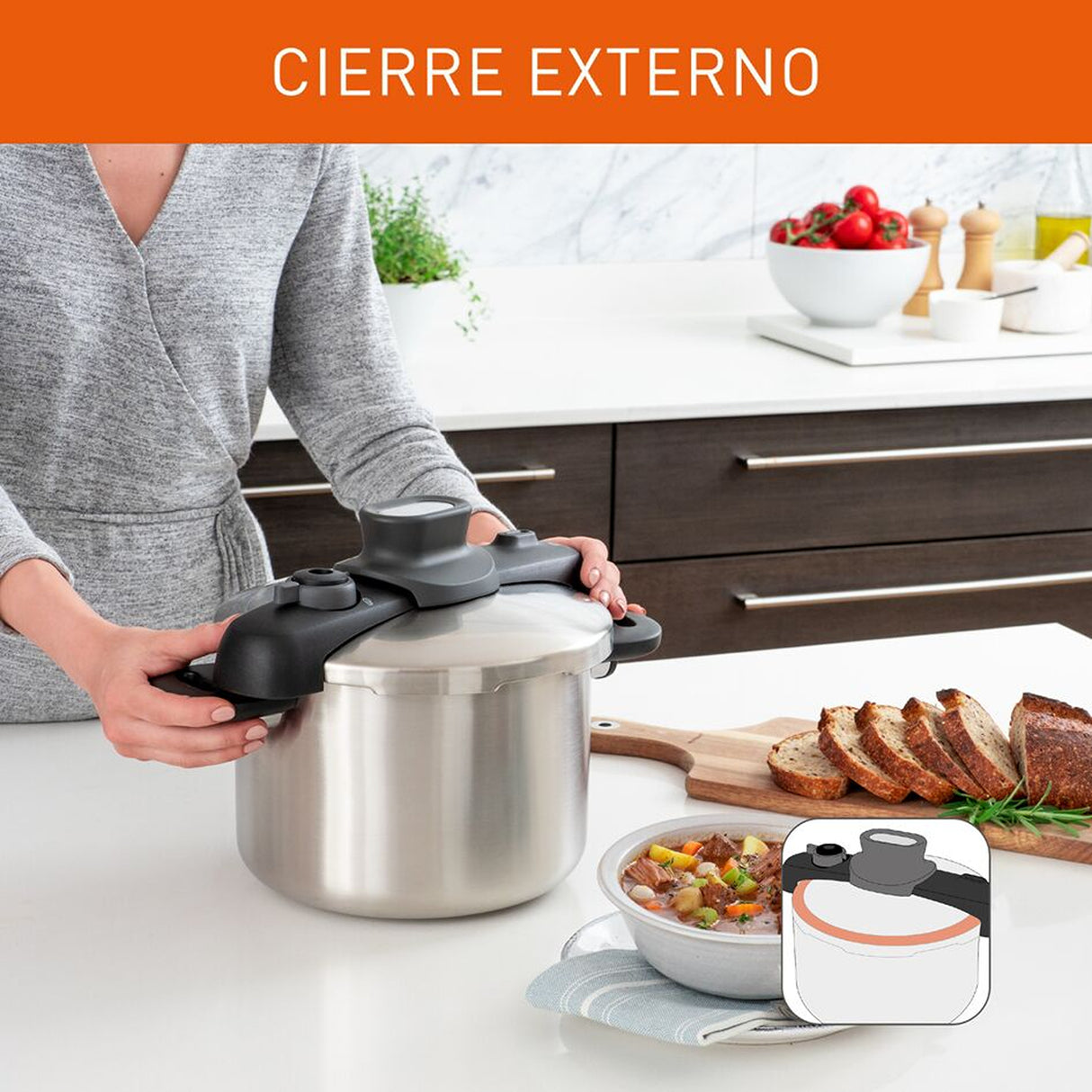 Olla a Presión Imusa Talent Plateado 36x28cm de 7 Litros y Acero Inoxidable - OLLAS Y SARTENES | Bylmo