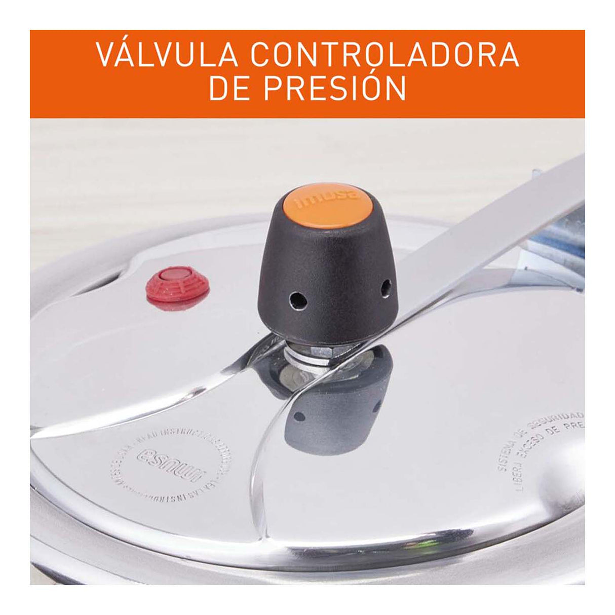 Olla a Presión Imusa SecuryPlus Plateado 23x25.5cm de 7 Litros y Acero Inoxidable - OLLAS Y SARTENES | Bylmo