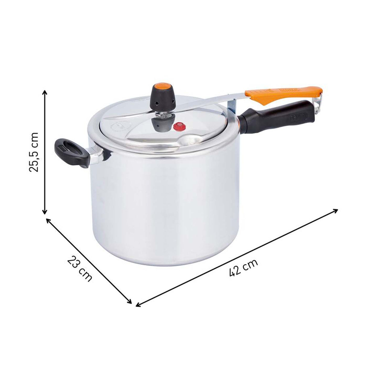 Olla a Presión Imusa SecuryPlus Plateado 23x25.5cm de 7 Litros y Acero Inoxidable - OLLAS Y SARTENES | Bylmo