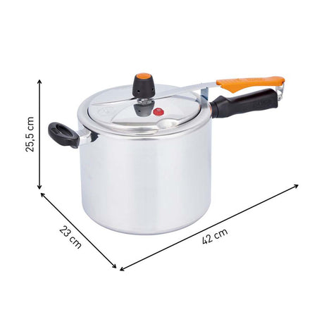 Olla a Presión Imusa SecuryPlus Plateado 23x25.5cm de 7 Litros y Acero Inoxidable - OLLAS Y SARTENES | Bylmo