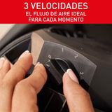 Ventilador 3 en 1 Samurai Compact Force Negro 28x27.5cm de 3 Velocidades - VENTILADORES | Bylmo