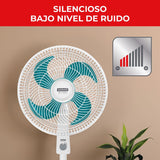 Ventilador de Piso Samurai Air Maxx Blanco 47.4x118cm de 3 Velocidades y con Oscilación - VENTILADORES | Bylmo