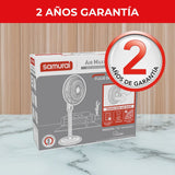 Ventilador de Piso Samurai Air Maxx Blanco 47.4x118cm de 3 Velocidades y con Oscilación - VENTILADORES | Bylmo