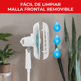 Ventilador de Piso Samurai Air Maxx Blanco 47.4x118cm de 3 Velocidades y con Oscilación - VENTILADORES | Bylmo