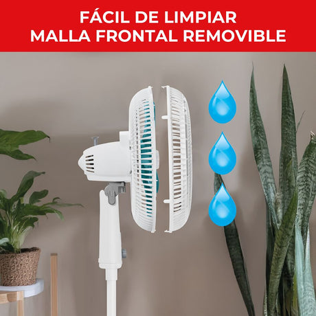 Ventilador de Piso Samurai Air Maxx Blanco 47.4x118cm de 3 Velocidades y con Oscilación - VENTILADORES | Bylmo